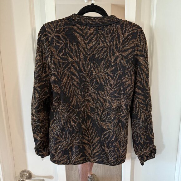 Women’s “Peruvian Connection” SZ Small Br/Bl knit jacket Pima cotton - Picture 5 of 5